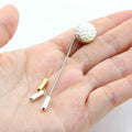 ccHuDE 50 Pcs Metal Brooch Pin Backings Safety Pin End Caps Gold