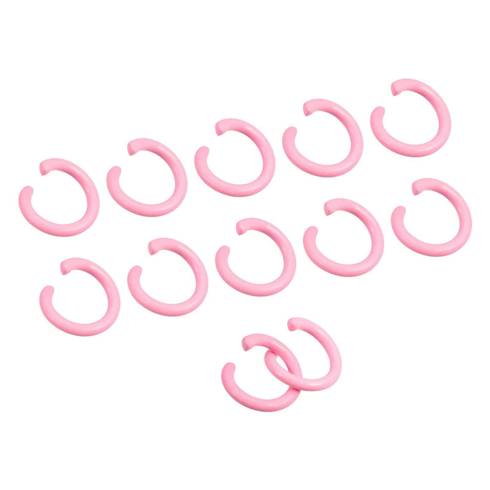 uxcell 8mm Open Jump Rings Carbon Steel Pink 80Pcs DIY Craft Connectors