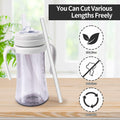 Grosmimi Replacement Straw 5-Pack with Cleaning Brush Clear Compatible