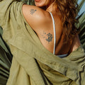 Aresvns Semi-Permanent Waterproof Temporary Tattoo Dark Blue Long-Lasting