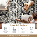 jinchan Boho Area Rug 4x6 Machine Loomed Vintage Floral Black White