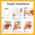 AFRITEE Transfer Stickers 8 Sheets Orange Thanksgiving Autumn Pumpkin Decor