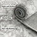 2x6 Faux Wool Runner Rug Non Slip Washable Vintage Rubber Backing Black