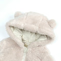 Baby Hooded Fleece Jumpsuit Snowsuit Bear Ears Warm 6-9 Months