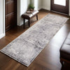 2x6 Faux Wool Runner Rug Non Slip Washable Vintage Rubber Backing Black