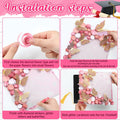 Knitgrip Graduation Cap Decoration Kit 98 Pc Pink Faux Flowers Butterfly