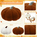 Beeveer 4 Pcs Pumpkin Throw Pillows 18x18in Brown White Sofa Cushion Covers