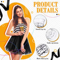 Skyley 100 Pcs 16 oz Black Rimmed Swirl Plastic Cups Disposable Party