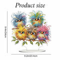 DIY Tabletop Diamond Art Kit Bird Crystal Cross Flower Painting Craft Kit