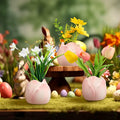 Sieral 3 Pcs Mini Tulip Ceramic Vase Tabletop Flower Pot Mother’s Day Gift