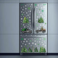 134 PCS Christmas Window Stickers Buffalo Plaid Truck Snowflake Black White