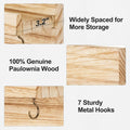 Lwenki Wall Mount Key Holder with 7 Hooks & Shelf 13.8x5.3x3.2 Inches
