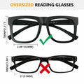 BFOCO Reading Glasses Metalless Screwless Spring Hinges +2.25 6 Pack