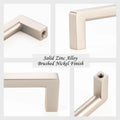 ASKANO Black Square Bar Cabinet Pull Handle 6-1/4 Inch Hole Centers Pack 20