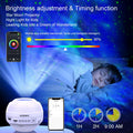 KEDEMAS Galaxy Projector with APP Remote Music Speaker Timer White
