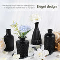TBWIND Glass Bud Vase Set of 5 Small Amber Mini Vintage Flower Vases