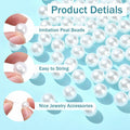 DanLingJewelry 1000pcs 10mm White Plastic Pearl Round Loose Beads