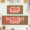 BEQHAUSE Christmas Kitchen Rugs Buffalo Plaid Non Slip Washable 17x30+17x59