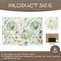 Casaido Pumpkin Dining Table Place Mats Set of 6 Waterproof 17x12 Inches