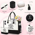 AYJICE Personalized Canvas Tote Bag for Girl Birthday Gift - Initial
