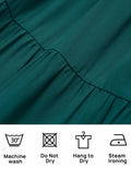 ZESICA Women's Boho Puff Sleeve Smocked Mini Dress Teal Size Small 2025