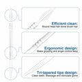 Fawnmum Toothpick Brush Two-in-One Soft Bristle Dental Floss Picks 3 Count