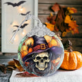 Death Skull Stained Glass Christmas Ornament Holiday Decoration