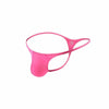 Pructi Men's Sexy Low Waist Thong Underwear Pink Size L