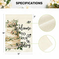 AVOIN colorlife Wedding Garden Flag 12x18 Inch Double Sided Floral Outdoor