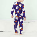 Kids Halloween Thermal Underwear Long Johns Base Layer Purple Ghost Size 2XL
