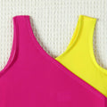 ADXSUN Toddler Girl One Piece Swimsuit Color Block Swimwear Size 3-4 Years