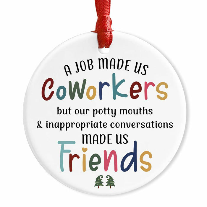CHOANG Ceramic Christmas Ornament Coworker Gift Office Xmas Tree Decor