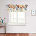 Autumn Botanical Leaf Valance Set 2 Panels 54x18in Watercolor Print
