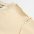 Amazhiyu Women Cropped Sweatshirt Long Sleeve Fleece Pullover Cornsilk Size L