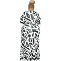 BFFBABY Sexy Wrap V Neck 3/4 Sleeve Chain Print Maxi Dress with Belt Size 5XL
