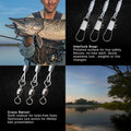AIRKOUL 24PCS Nylon Fishing Leader Rigs with Swivels Snaps Beads