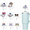 GOTHLO 8pcs Kids Straw Cover Cap for Stanley Cup 30&40 Oz 0.4in 10mm