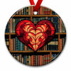 Kilyhome Ceramic Christmas Book Ornament Multi Color for Book Lovers