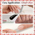 24Pcs Christmas Press On Nails Medium Square Acrylic False Nails Xmas Design