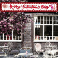 RGISHOP Valentine's Day Banner 9.8x1.6ft Rose Hearts Gnomes Decoration