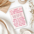 ICOOLYI Rude Birthday Card for Wife from Husband Humor Gift