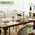 Casaido Faux Leather Placemats Set of 4 with Coasters 17x12 inches Dining Table