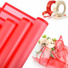Tenare 36pcs Waterproof Flower Wrapping Paper & 50yd Satin Ribbon Red
