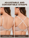 IHOIU Women's Lace Push Up Bra Padded Underwire White Size 36C