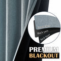 jinchan Blackout Thermal Insulated Faux Linen Curtain 90in Greige 1 Panel