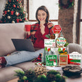 13 Pc Winter Tiered Tray Decor Elk Sled Tree Snowflake Wood Blocks
