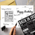 Asmallgf Happy 70th Birthday Card for Woman Man Mom Dad Grandpa Granny