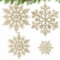 Langley Christmas Snowflake Ornaments Set Rose Gold 36pcs 4 Sizes
