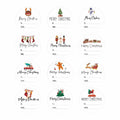 Joycraft 120Pcs Merry Christmas Stickers 2in 12 Styles Holiday Labels