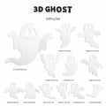 Halloween Decorations 3D Ghost Wall Sticker Decal Home Room Window Decor